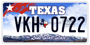 VKH0722 license plate in Texas