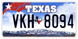 VKH8094 license plate in Texas