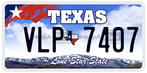 VLP7407 license plate in Texas