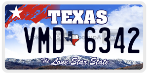 VMD6342 license plate in Texas