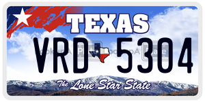 VRD5304 license plate in Texas