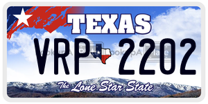 VRP2202 license plate in Texas