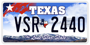 VSR2440  license plate in TX