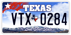 VTX0284  license plate in TX