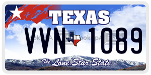 VVN1089 license plate in Texas