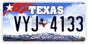 VYJ4133  license plate in TX