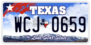 WCJ0659 license plate in Texas