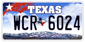 WCR6024 license plate in Texas