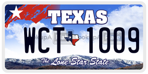 WCT1009 license plate in Texas
