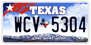 WCV5304  license plate in TX