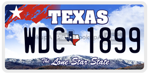 WDC1899 license plate in Texas