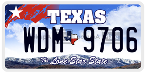 WDM9706 license plate in Texas