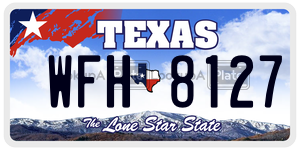 WFH8127 license plate in Texas