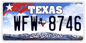 WFW8746 license plate in Texas
