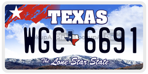 WGC6691 license plate in Texas