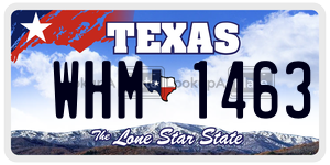 WHM1463 license plate in Texas