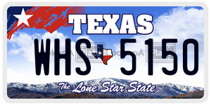 WHS5150  license plate in TX