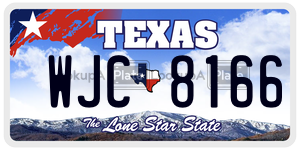 WJC8166 license plate in Texas