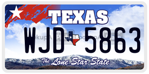 WJD5863 license plate in Texas