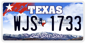 WJS1733 license plate in Texas
