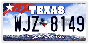 WJZ8149 license plate in Texas
