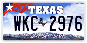 WKC2976 license plate in Texas