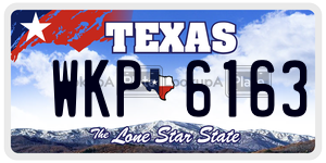 WKP6163 license plate in Texas