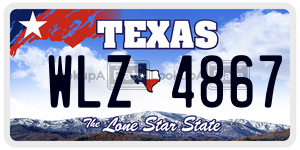 WLZ4867 license plate in Texas