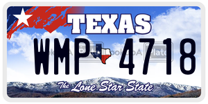 WMP4718  license plate in TX