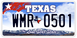 WMR0501 license plate in Texas