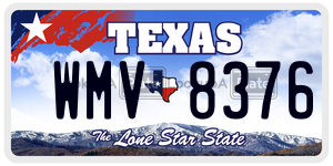 WMV8376 license plate in Texas