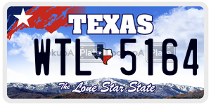 WTL5164  license plate in TX