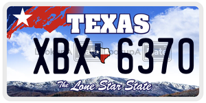 XBX6370  license plate in TX
