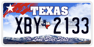 XBY2133  license plate in TX