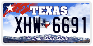 XHW6691 license plate in Texas