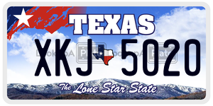 XKJ5020 license plate in Texas