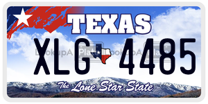 XLG4485 license plate in Texas