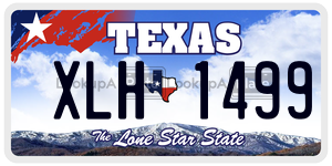 XLH1499 license plate in Texas