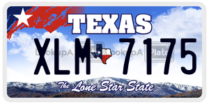 XLM7175  license plate in TX
