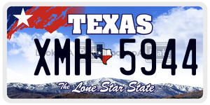 XMH5944  license plate in TX