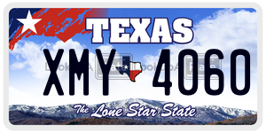 XMY4060 license plate in Texas
