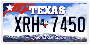 XRH7450 license plate in Texas