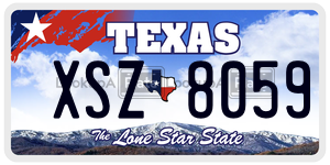 XSZ8059 license plate in Texas