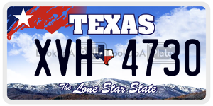XVH4730 license plate in Texas