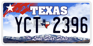 YCT2396  license plate in TX