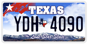 YDH4090 license plate in Texas