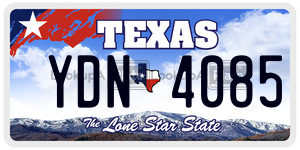 YDN4085 license plate in Texas