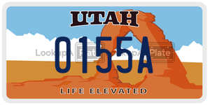 0155A  license plate in UT