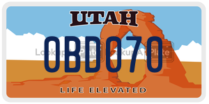 0BD070  license plate in UT