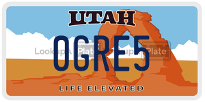 0GRE5  license plate in UT